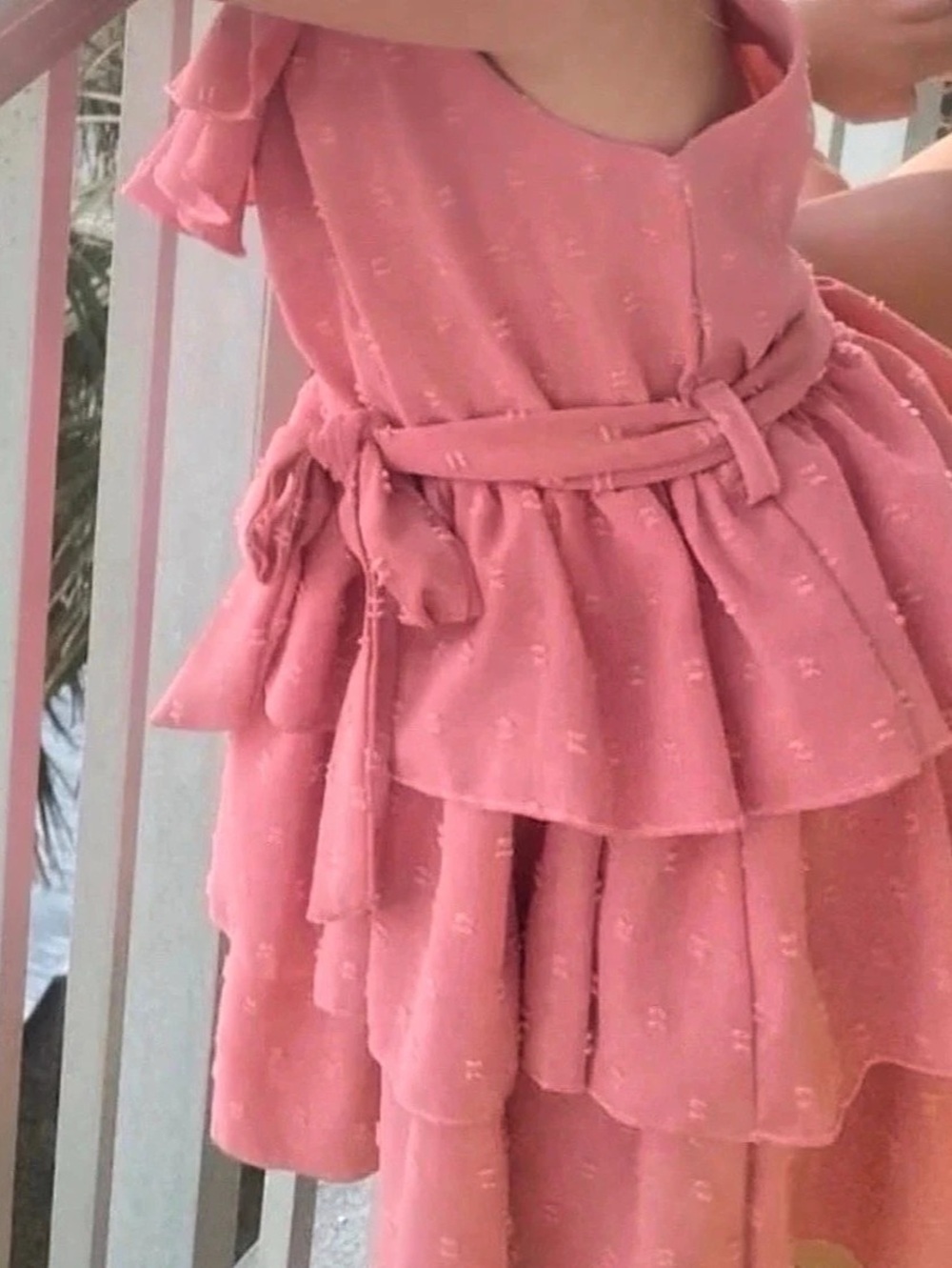 Pink Ruffle Dress Like New